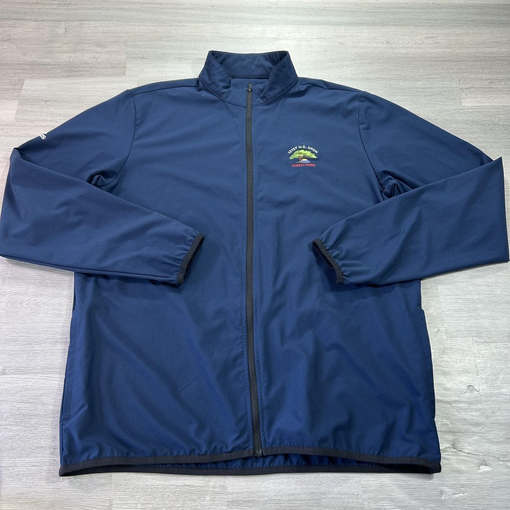 Adidas 121st U.S. Open Torrey Pines Jacket Mens Medium Blue Golf Full Zip